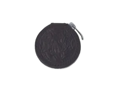 PORTER CLASSIC x Heaven and Hell Hand Carved Leather Coin Case By KICHIZO "Black"