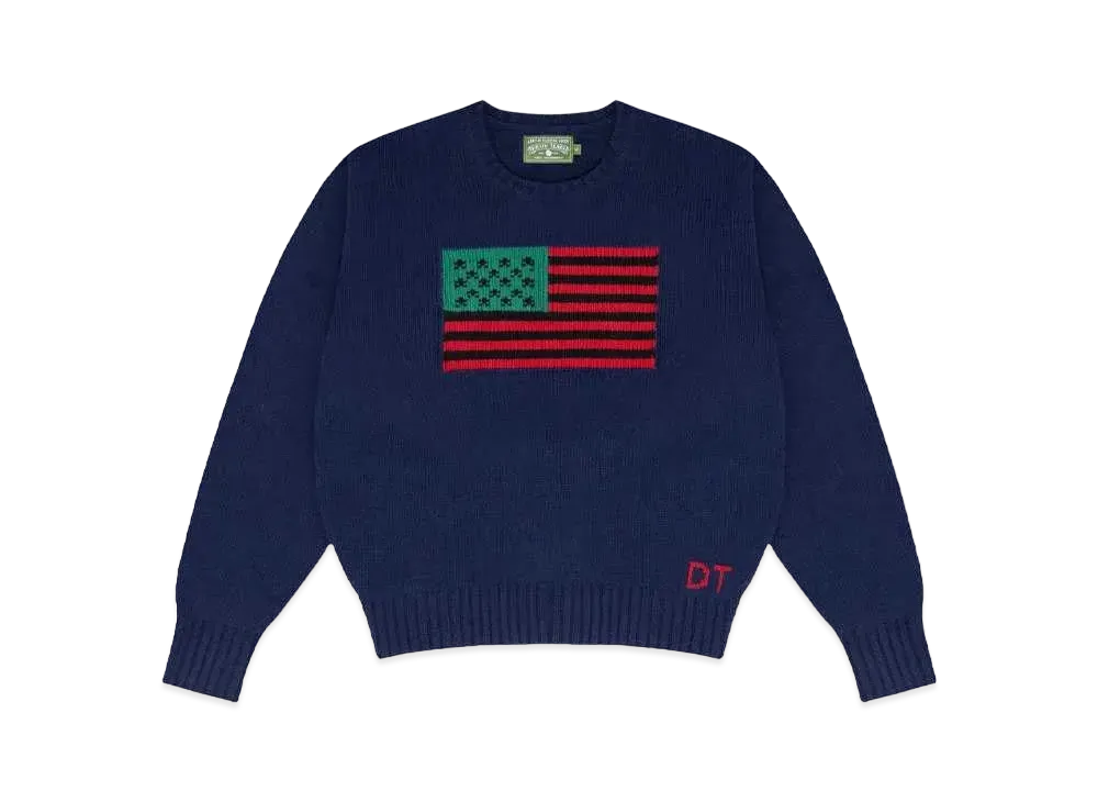 DENIM TEARS 1619 Pan African Flag Sweater "Navy"