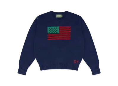 DENIM TEARS 1619 Pan African Flag Sweater "Navy"