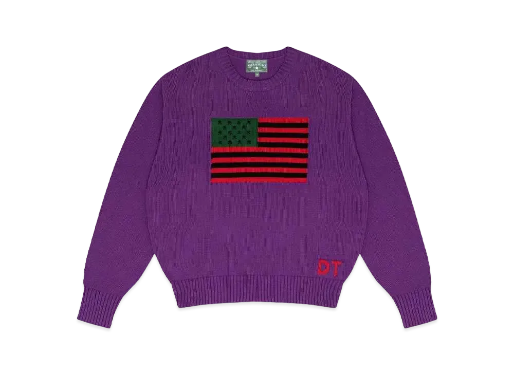 DENIM TEARS 1619 Pan African Flag Sweater "Purple"