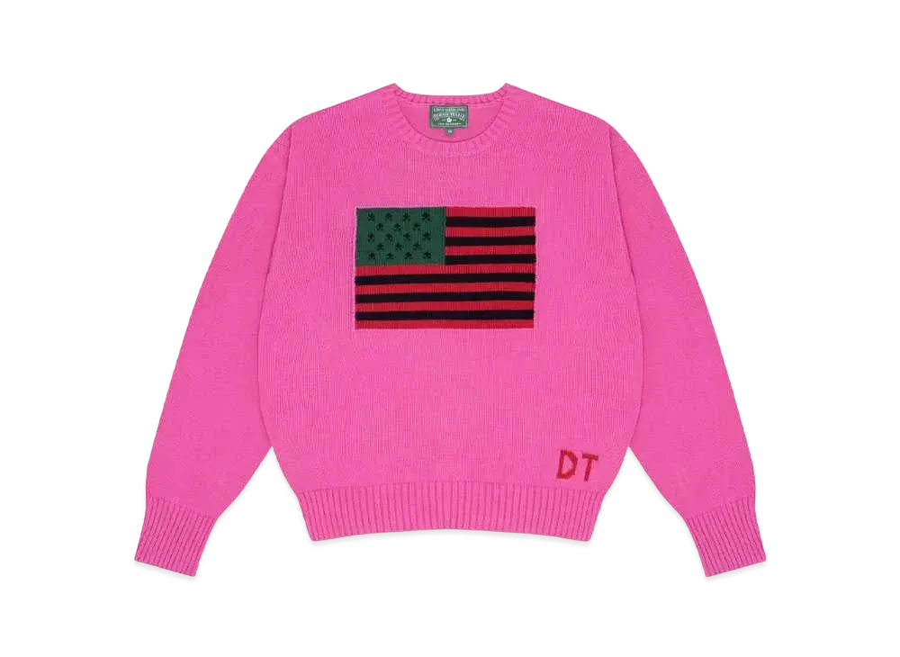 DENIM TEARS 1619 Pan African Flag Sweater "Pink"