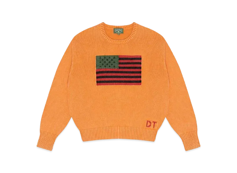 DENIM TEARS 1619 Pan African Flag Sweater "Orange"