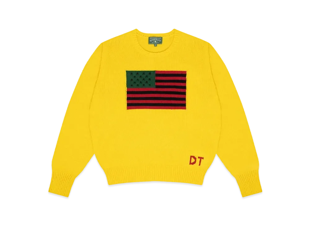 DENIM TEARS 1619 Pan African Flag Sweater "Yellow"