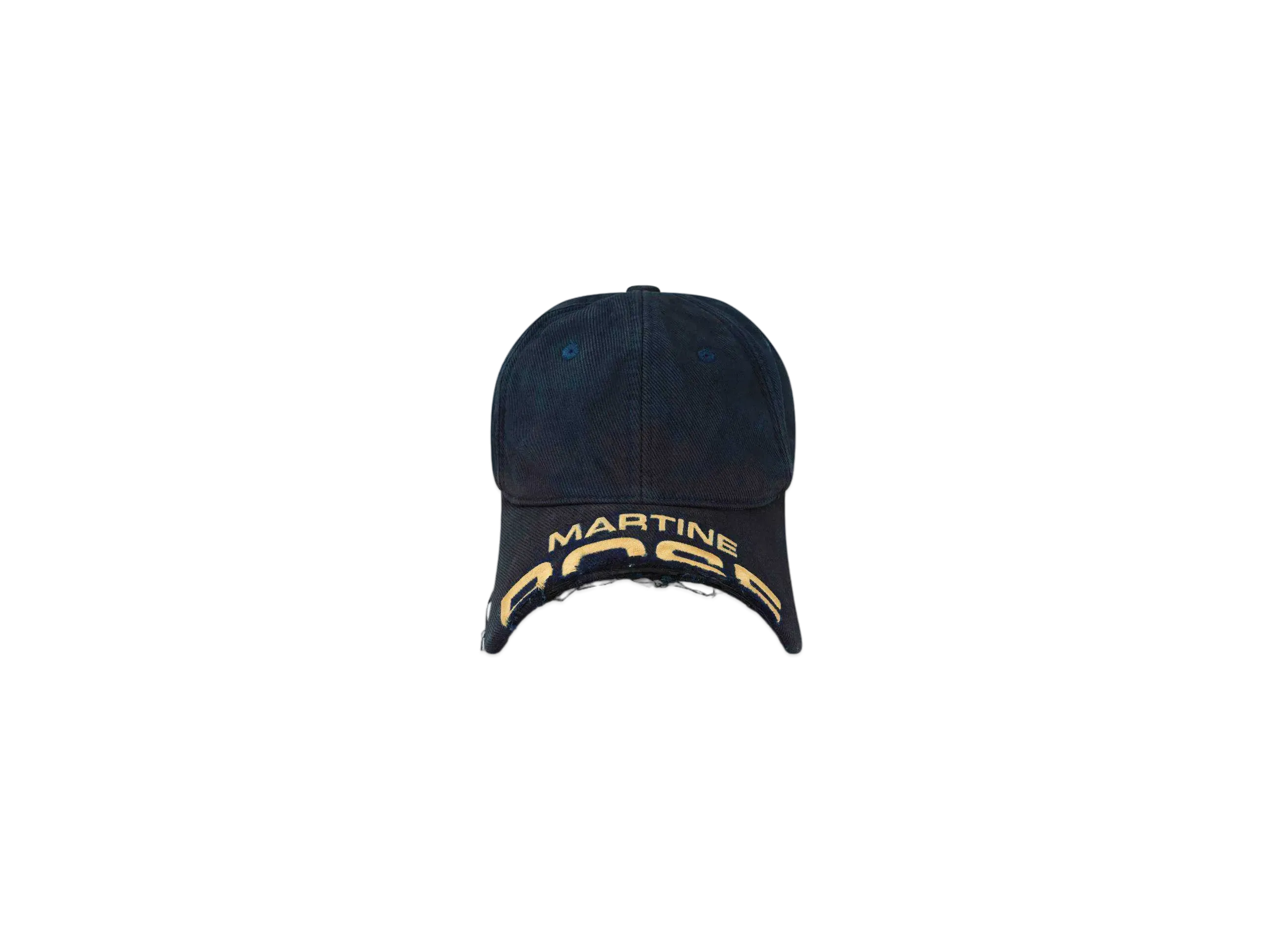 MARTINE ROSE Cut Peak Cap "Navy"