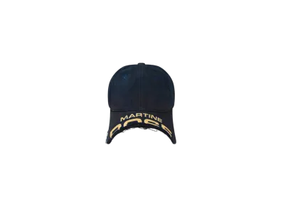 MARTINE ROSE Cut Peak Cap "Navy"