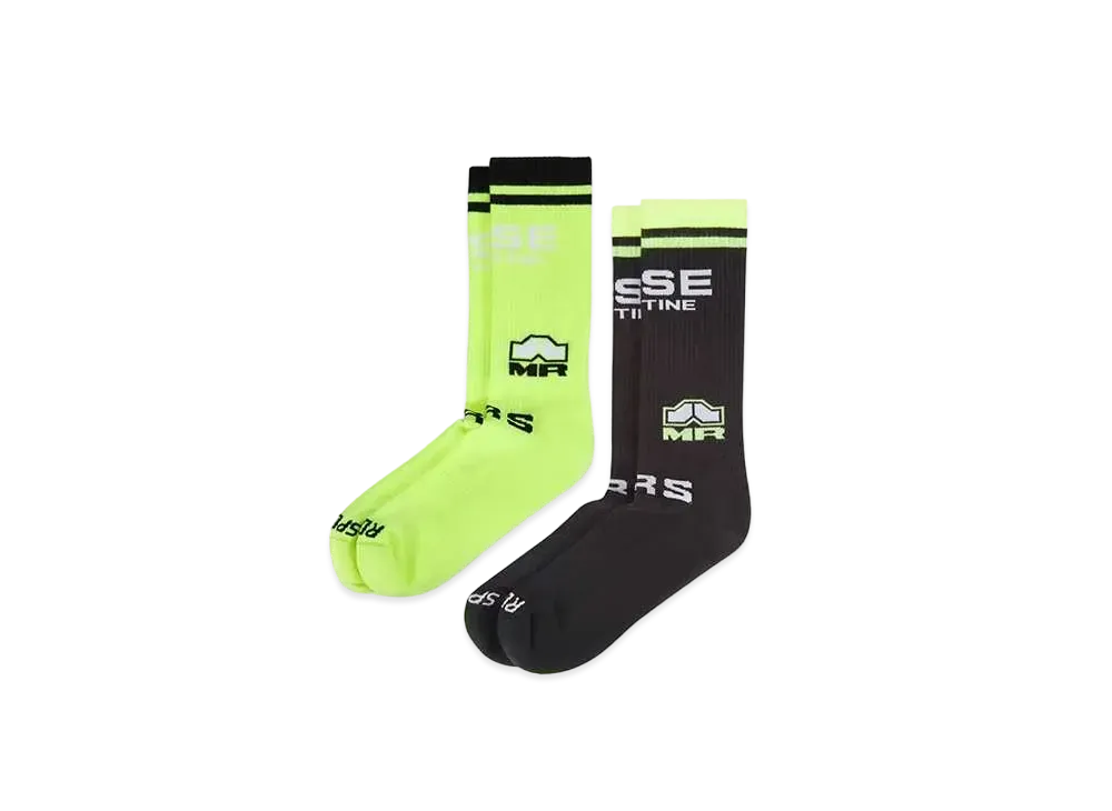 MARTINE ROSE Graphic Socks Multi Pack "Black & Yellow"