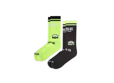 MARTINE ROSE Graphic Socks Multi Pack "Black & Yellow"