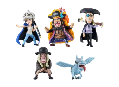 BANPRESTO "World Coletable Figure" -ONE PIECE- Trafalgar Law VS The Blackbeard Pirates Complete 5 Piece Set