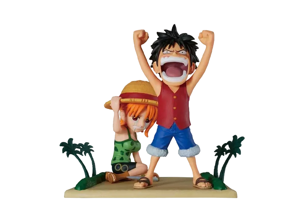 BANPRESTO "World Coletable Figure" -ONE PIECE- Log Storise-Monkey Monkey.D.Luffy & Nami-