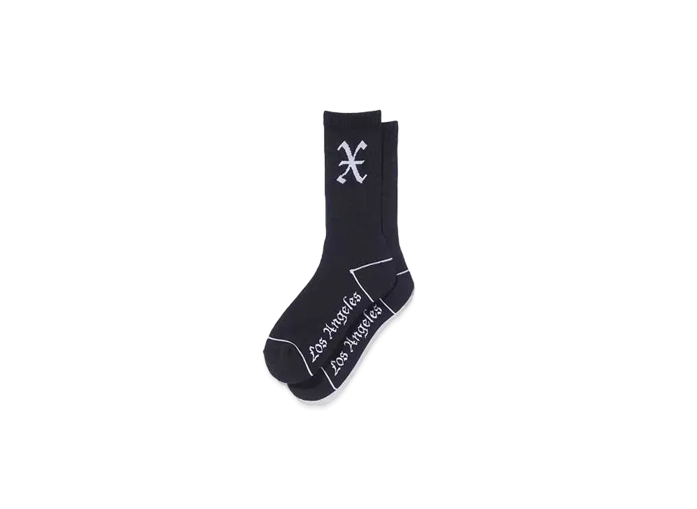 X LOGO SOCKS "BLACK"