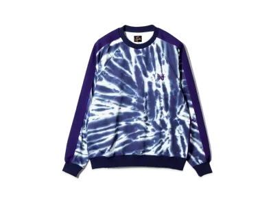 Needles for NEPENTHES Track Crew Neck Shirt - Poly Smooth / Tie Dye Printed "Indigo"