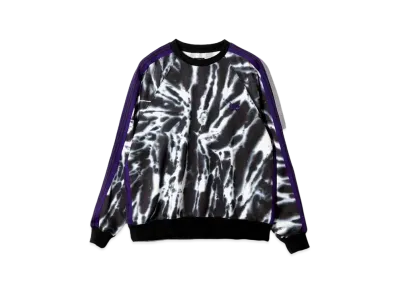 Needles for NEPENTHES Track Crew Neck Shirt - Poly Smooth / Tie Dye Printed "Black"
