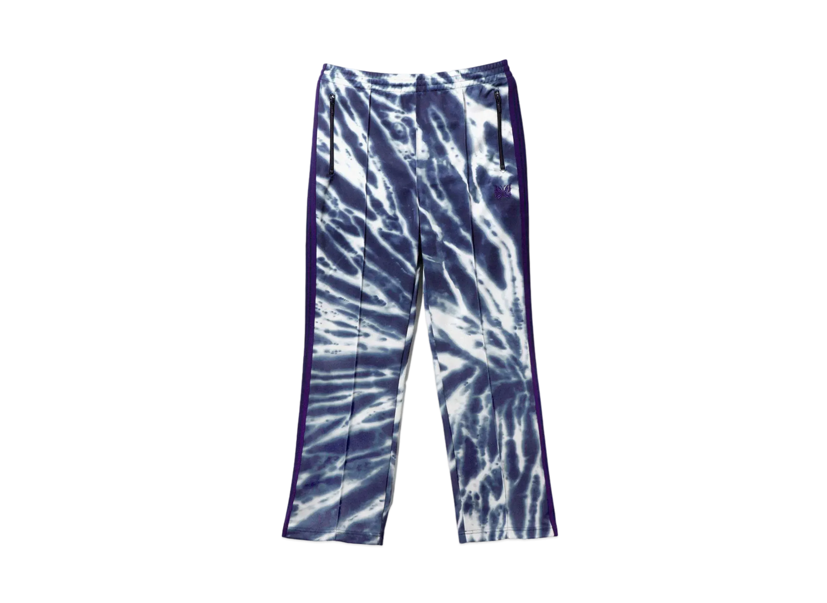 Needles for NEPENTHES Track Pant - Poly Smooth / Tie Dye Printed "Indigo"