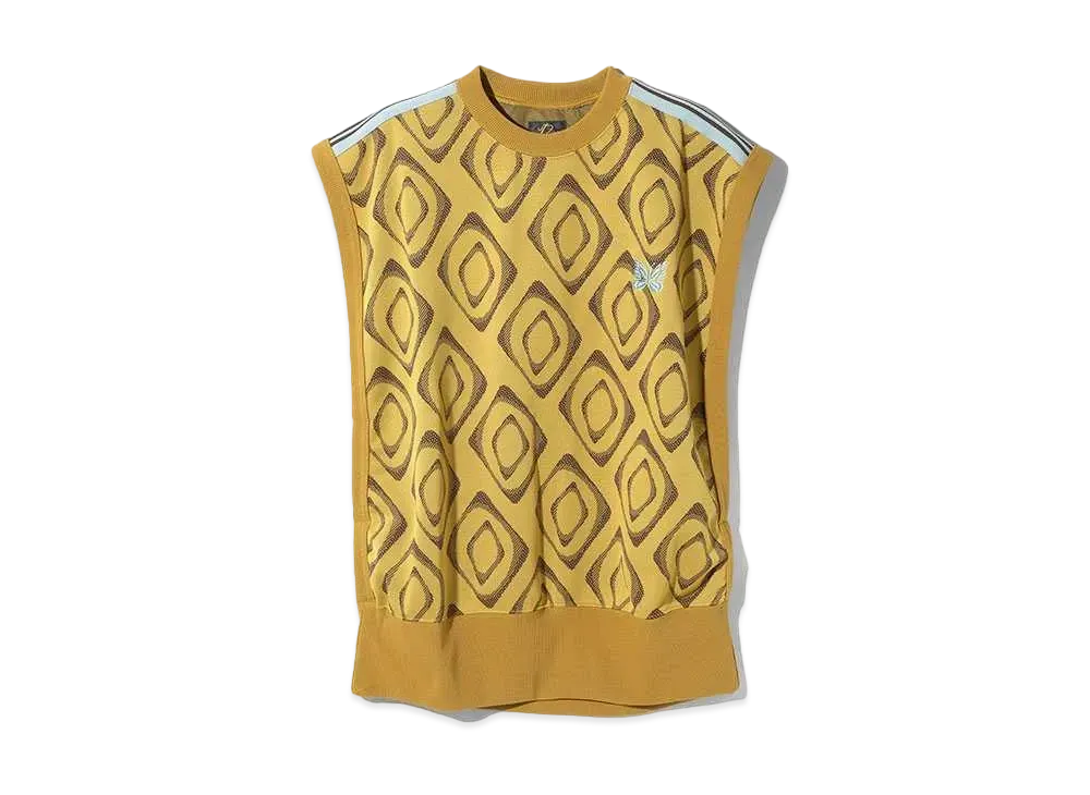 Needles for NEPENTHES WOMAN Sleeveless Tee - Poly Jacquard "Yellow"
