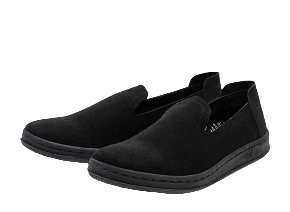 MANEBU HEEHAW LIGHT SUEDE "BLACK"