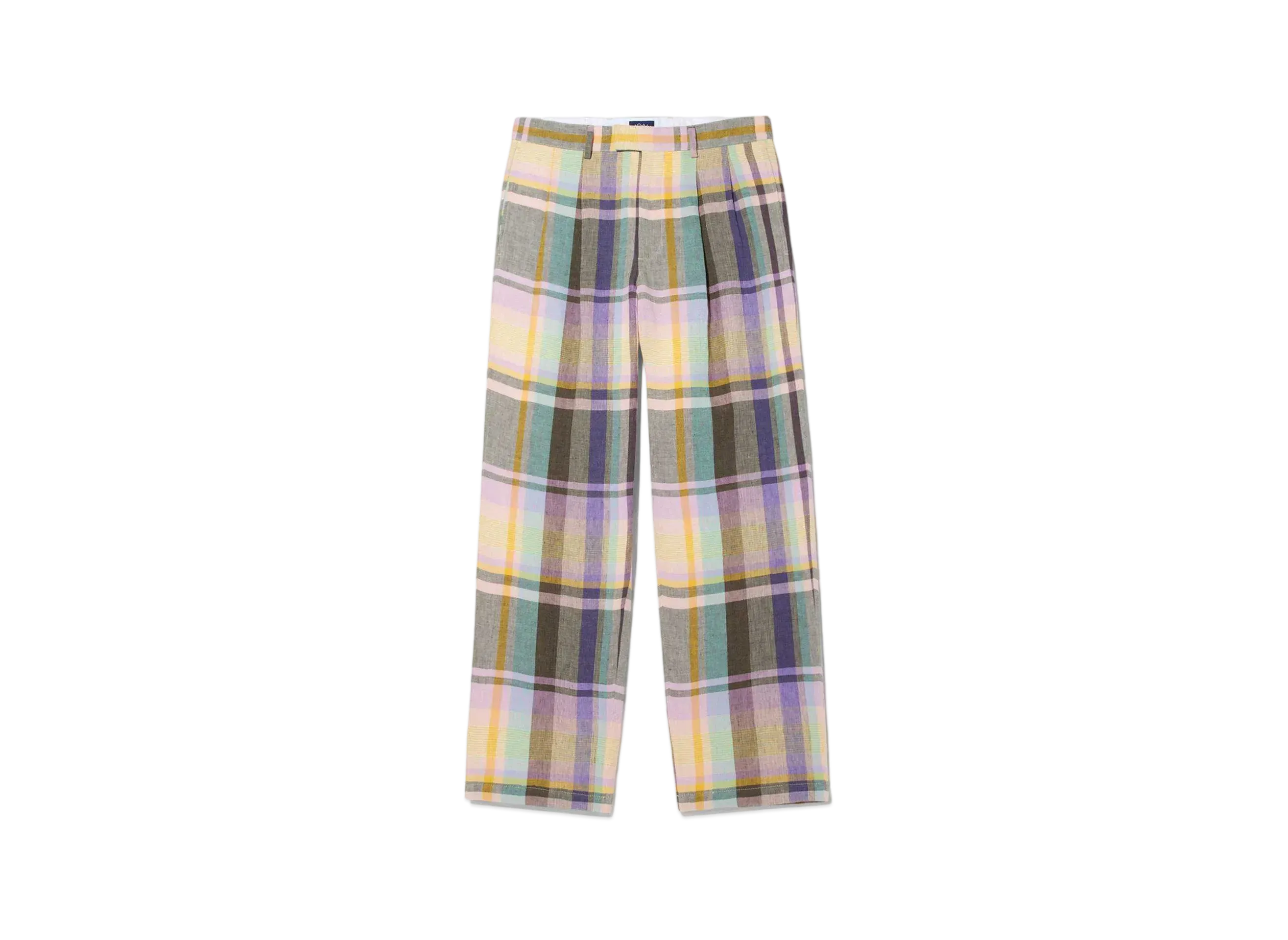 Noah Double Pleat Madras Trousers "Madras"