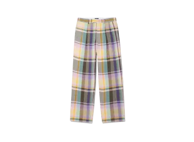 Noah Double Pleat Madras Trousers "Madras"