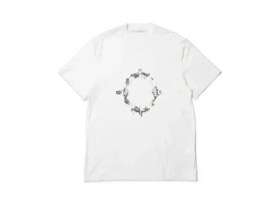 JULIUS Printed Regular T-Shirt "Off White"
