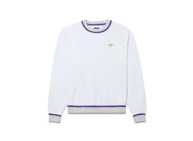 Noah Striped Rib Crewneck "Ash Heather"