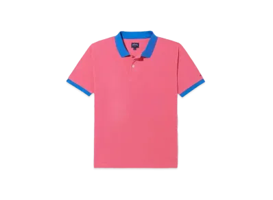 Noah Contrast Collar Pique Polo "Watermelon"