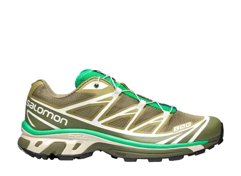 Salomon XT-6 "Dried Herb/Deep Lichen Green/Bright Green"