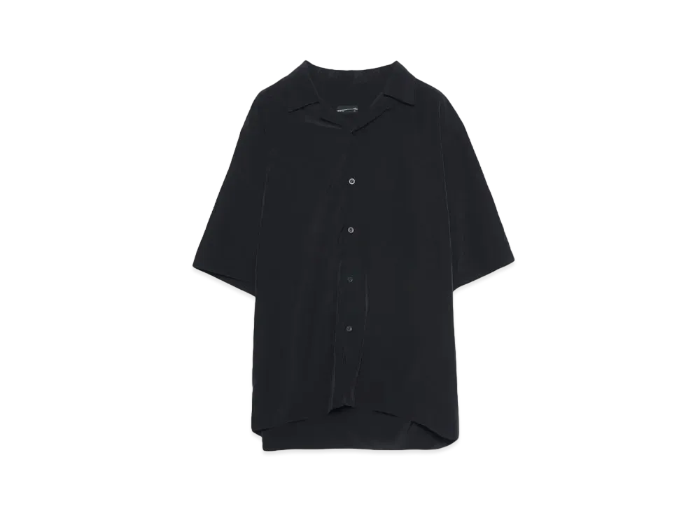 LAD MUSICIAN DECHINE OPEN COLLAR SS SHIRT "BLACK"