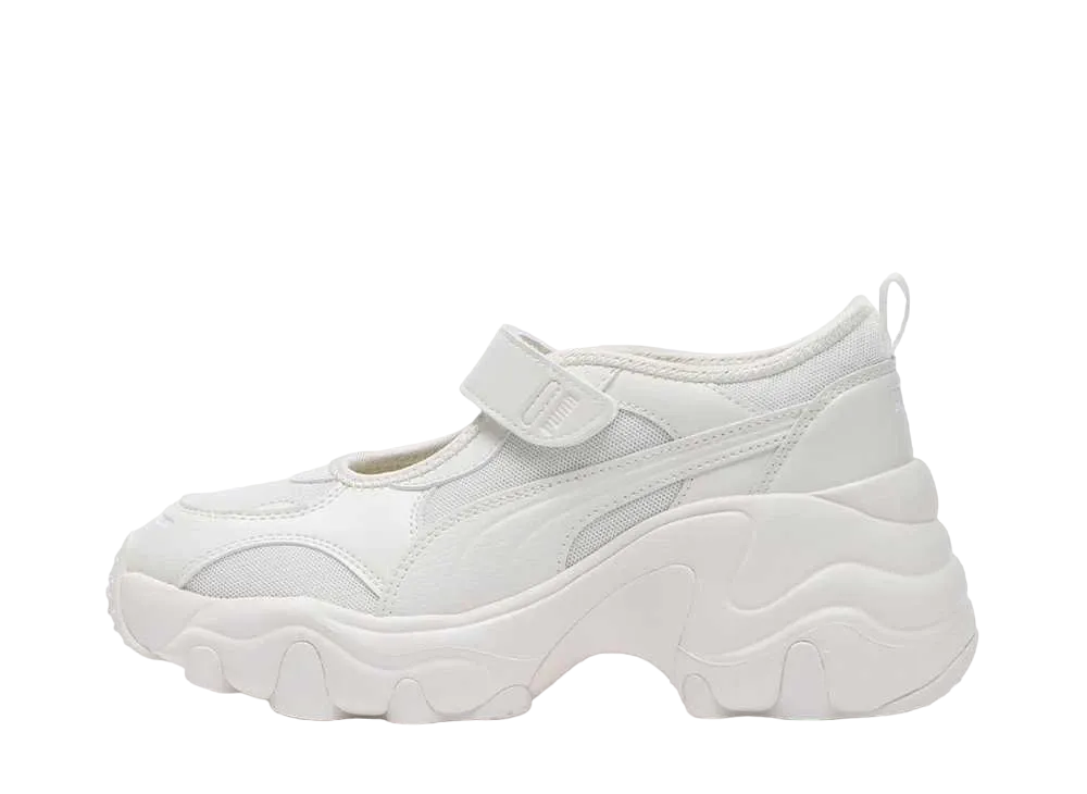Puma Women's Pulsar Wedge Sandal "Warm White/Puma Silver"