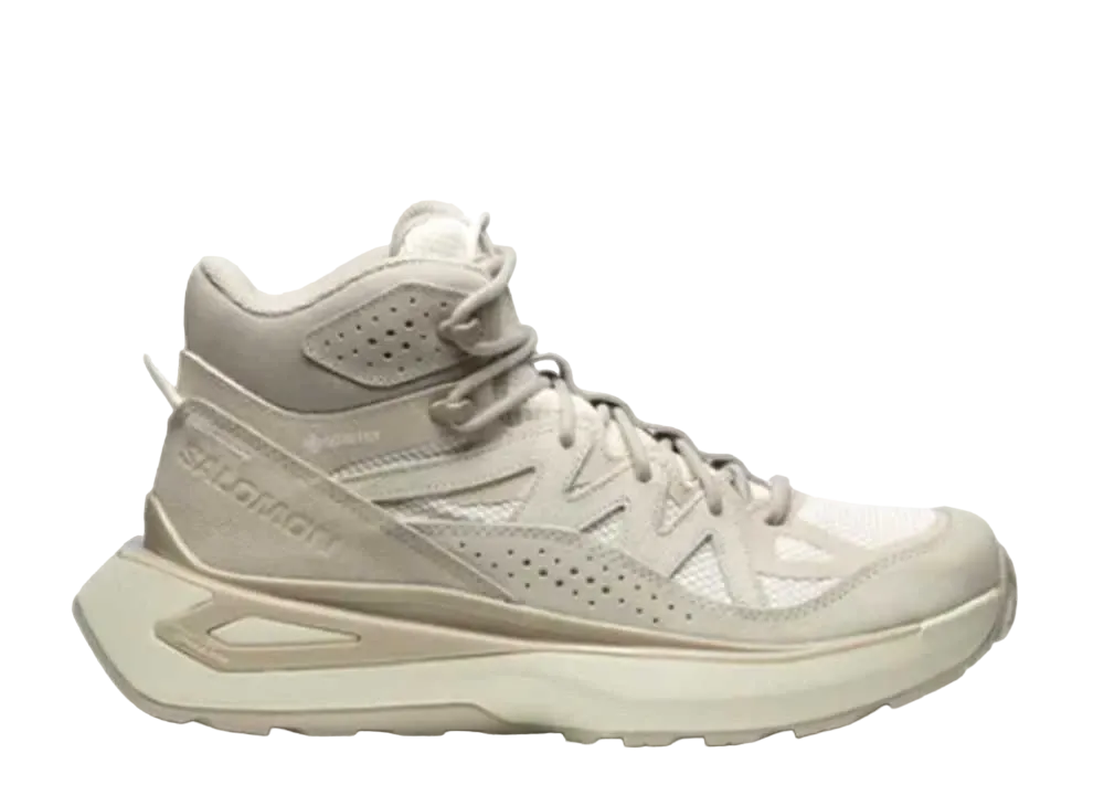 サロモン オデッセイ ELMT ミッド ゴアテックス "バニラアイス/アーモンドミルク/フェザーグレー"