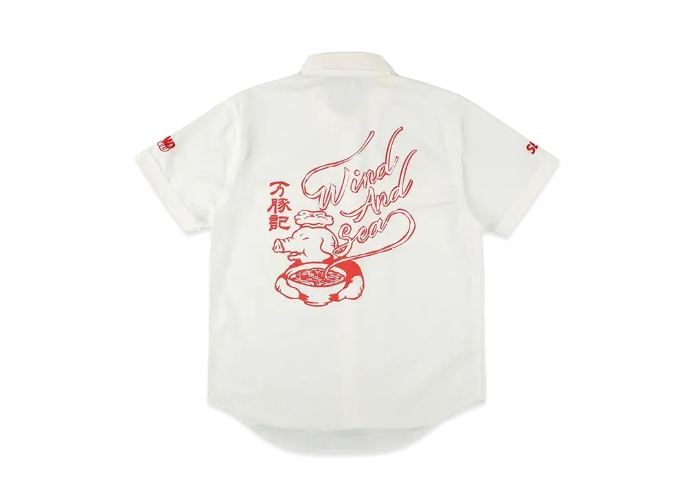 WIND AND SEA x WANZHUJI Work Shirt "White"