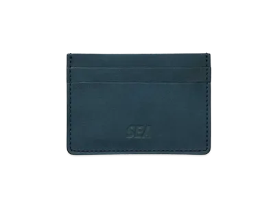 WIND AND SEA Sea Leather Flat Card Holder "M Blue"