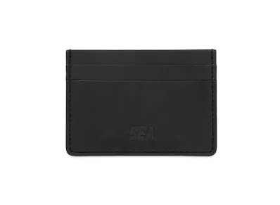 WIND AND SEA Sea Leather Flat Card Holder "Black"