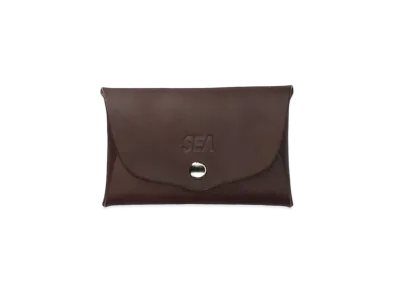 WIND AND SEA Sea Leather Business Card Holder "Brown"