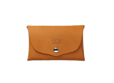 WIND AND SEA Sea Leather Business Card Holder "Camel"