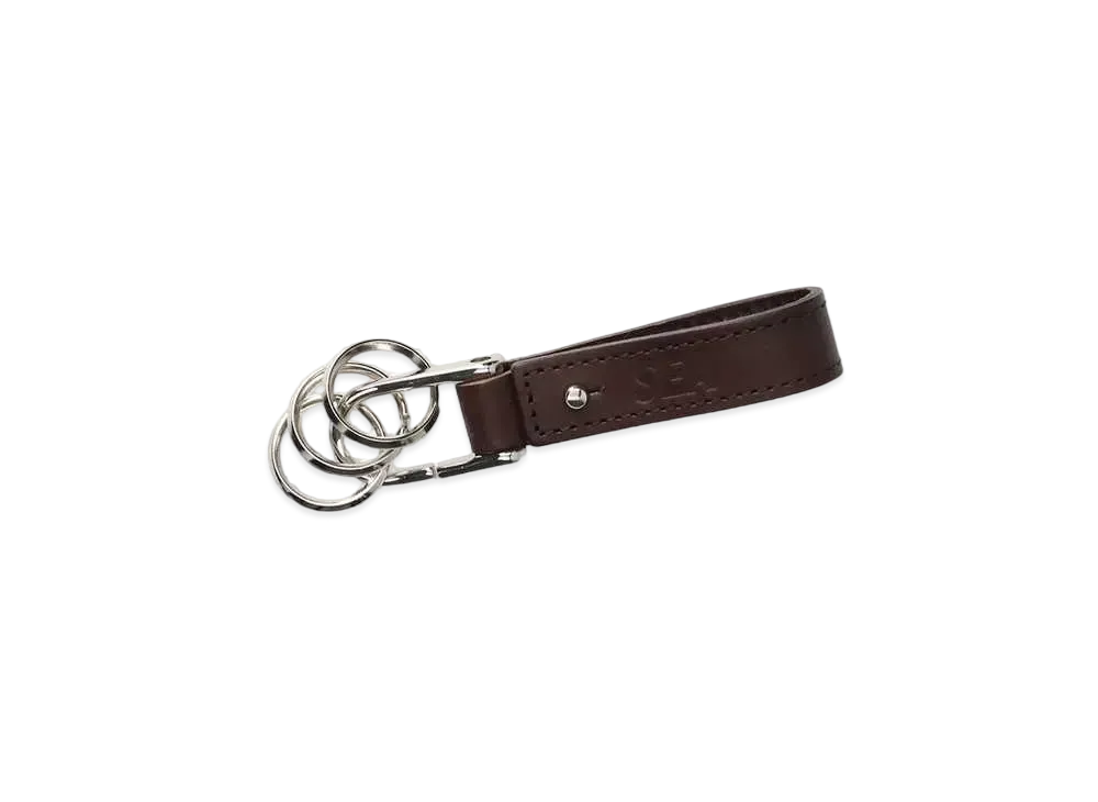 WIND AND SEA Sea Leather Key Ring "Brown"