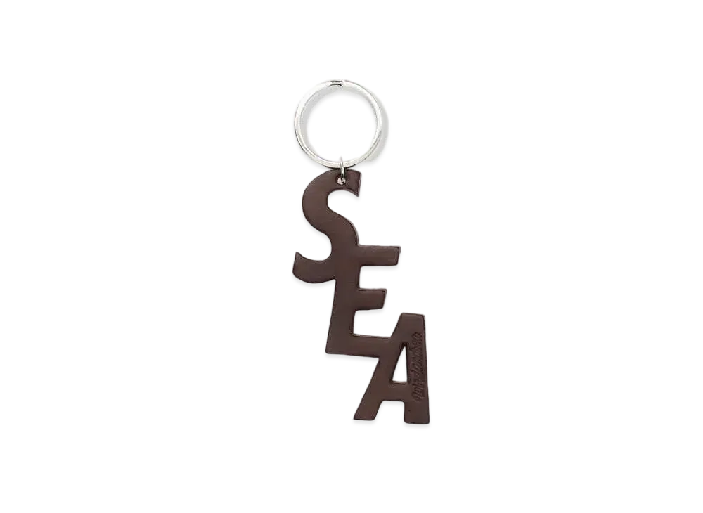 WIND AND SEA Leather (S_E_A) Key Holder "Brown"