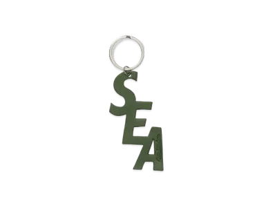 WIND AND SEA Leather (S_E_A) Key Holder "Moss"