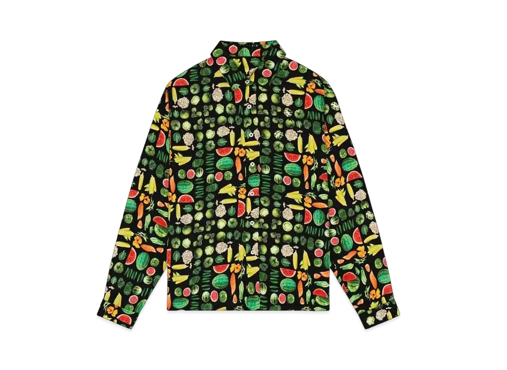 DENIM TEARS Fruit Collage Button Up "Maruti"