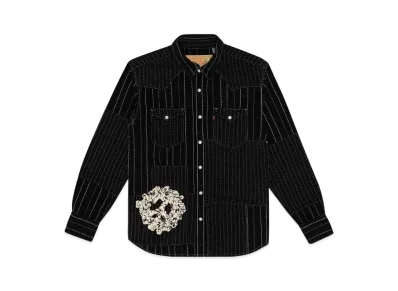 DENIM TEARS Peace Patchwork Western Button Up "Black"