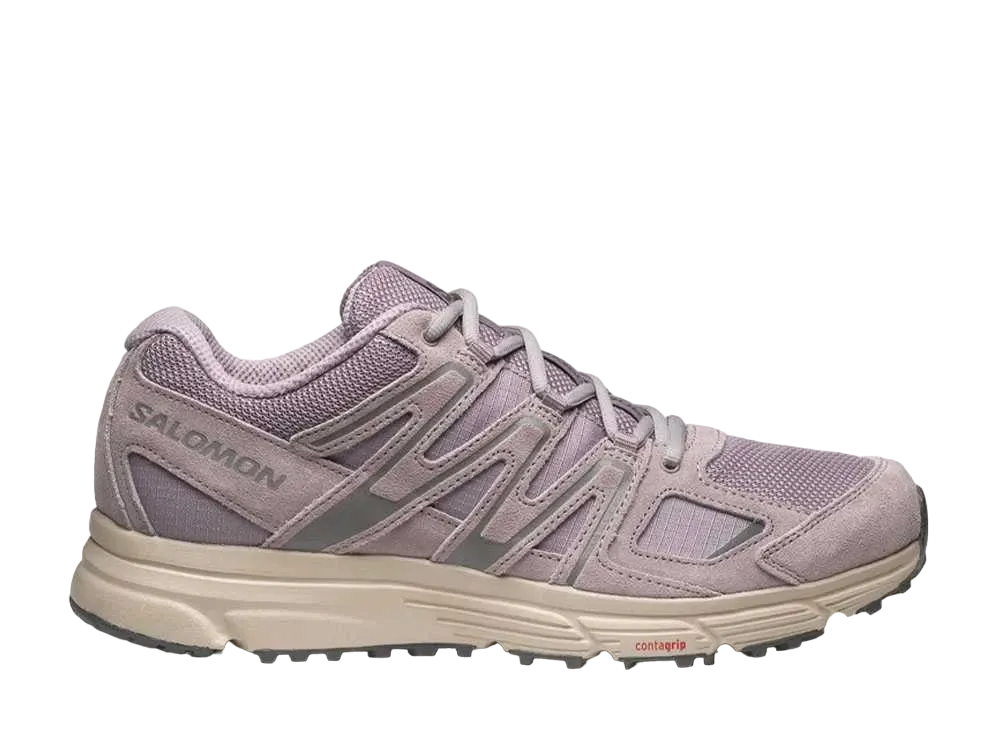 Salomon X-Mission 4 Suede "Quail/Cement/Plum Kitten"
