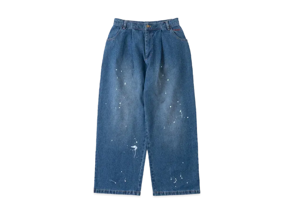 BADWAY paint denim pants "Blue"