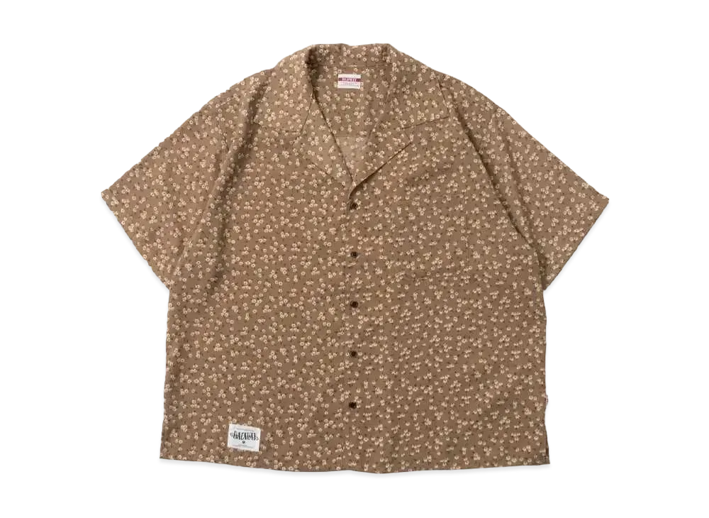 BADWAY Small Margaret Open Collar Shirt "Beige"