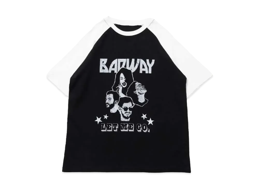 BADWAY rock raglan T "OFF BLACK"