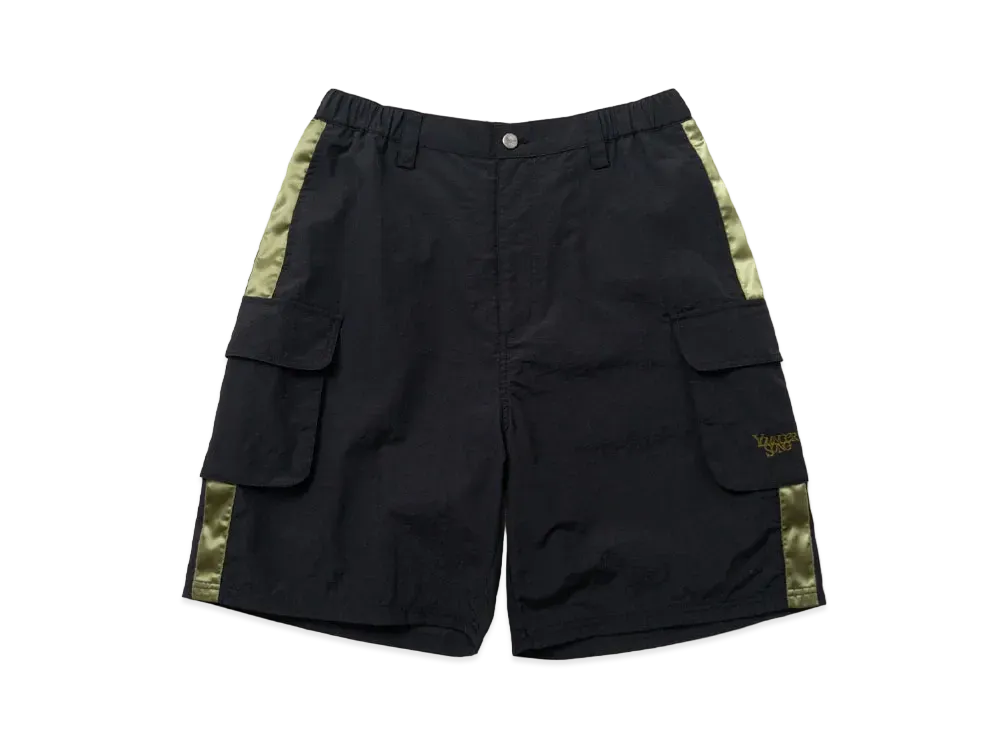 Younger Song assort cargo half pants "Black Nylon"
