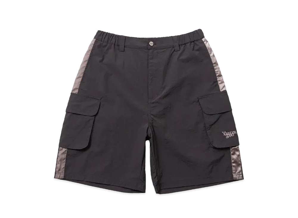 Younger Song assort cargo half pants "Charcoal Nylon"