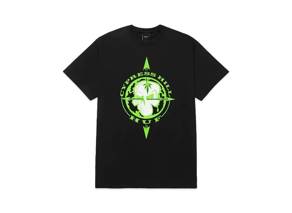 HUF x CYPRESS HILL "420" Blunted Compass Tee "Black"