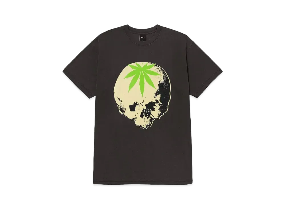 HUF x CYPRESS HILL "420" Skull T-shirt "Washed Black"