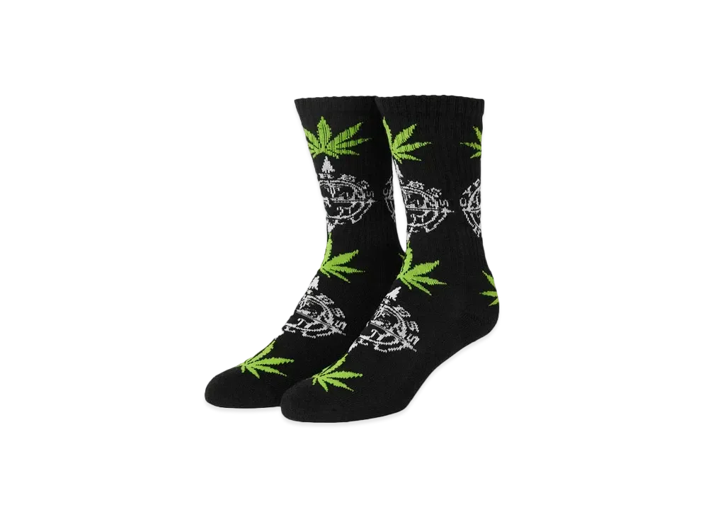 HUF x CYPRESS HILL "420" Compass Plantlife Socks "Black"