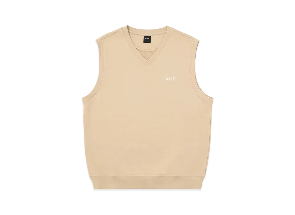 HUF OG Logo Fleece Vest "Biscuit"