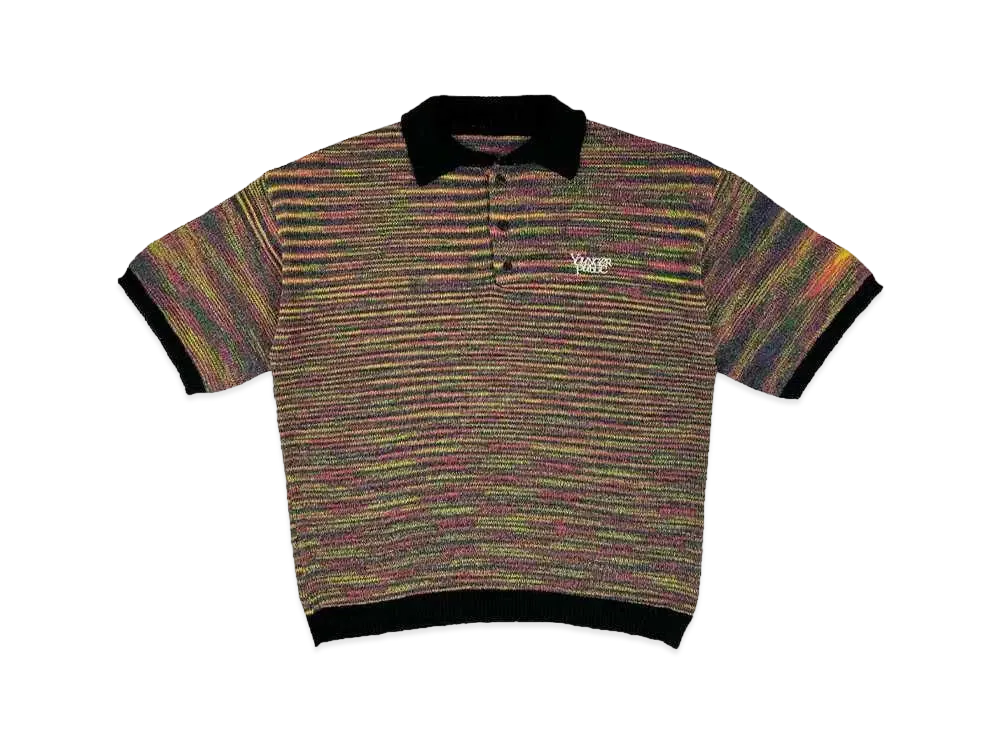 Public Culture x Younger Song Gradient knit polo "PINK"