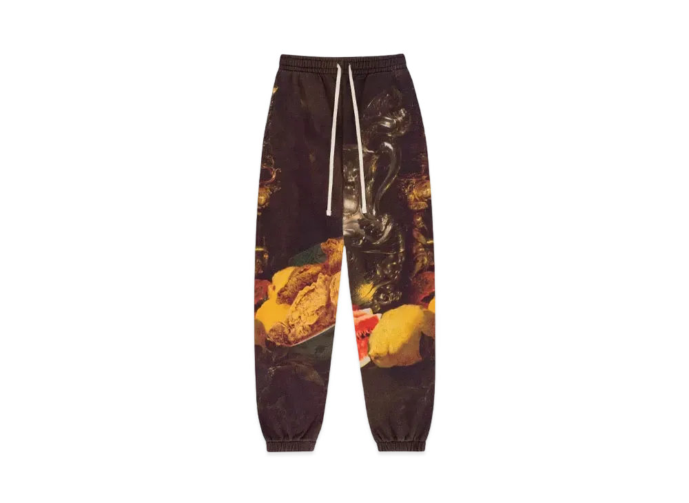DENIM TEARS Baroque Still Fruit Painting Sweat Pants "Maruti"